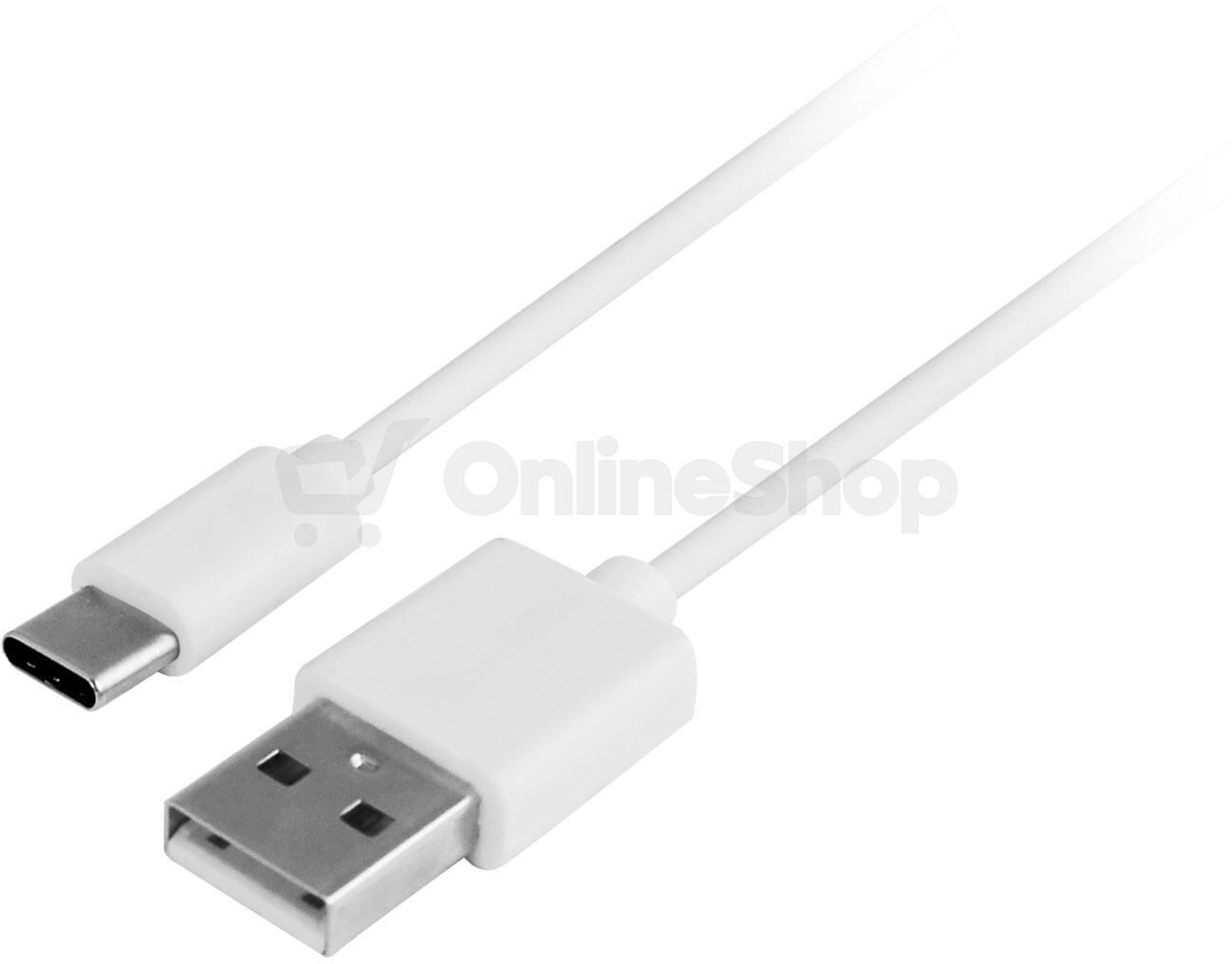 Nabíječka do sítě GoGEN ACH 103 CC,1x USB 1A (5W) + USB-C kabel 1m - bílá