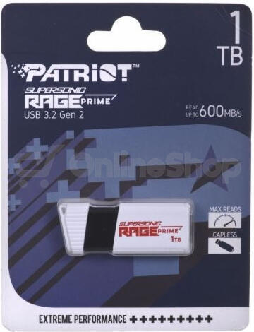 PATRIOT RAGE Prime/1TB/USB 3.2/USB-A/Bílá (PEF1TBRPMW32U)
