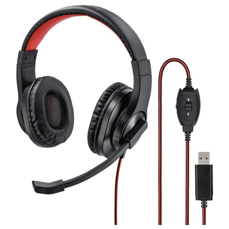 Hama PC Headset HS-USB400, stereo, černý | Skutečná fotografie prodávaného kusu | Skutečná fotografie prodávaného kusu