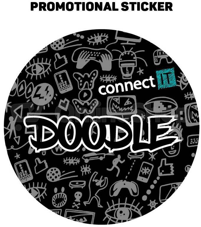 CONNECT IT DOODLE RGB herní sluchátka s mikrofonem, 2xJack+USB, ČERNÁ (CHP-6501-BK)