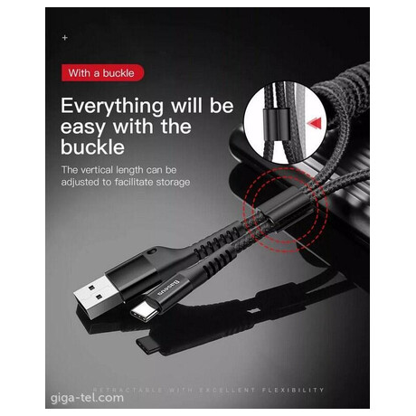 Baseus Spring-loaded USB-C cable 1m&nbsp;2A (foto 4)