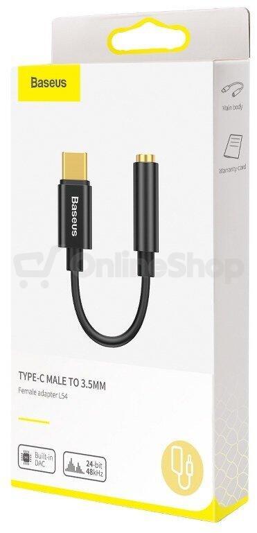Baseus L54 Audio Adapter USB-C + mini jack 3,5mm (Black)