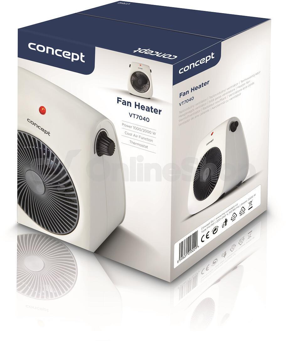 Teplovzdušný ventilátor Concept VT7040, bílý