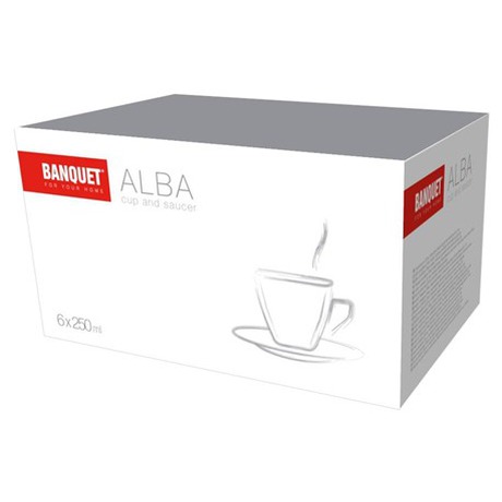 Šálek s podšálkem VTP square Alba 250ml - Banquet Alba 0,25l (foto 1)