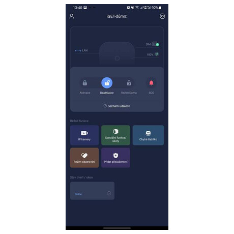 iGET SECURITY M5-4G Premium - Inteligentn 4G/WiFi/LAN alarm, ovldn kamer a zsuvek, Android, iOS (foto 7)
