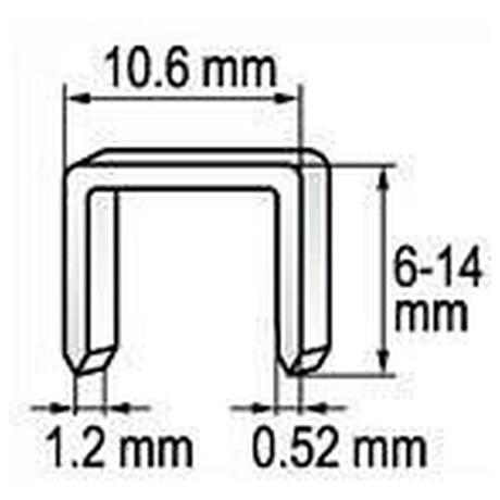 Spony do sponkovaky, 10x10,6 mm, 1000 ks - YT-7024 Yato