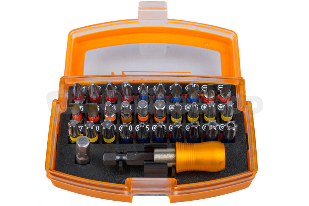 Sada bitů s adaptérem 1/4" Hoteche HT251032, 32 ks