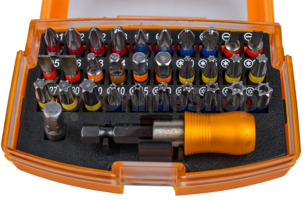 Sada bitů s adaptérem 1/4" Hoteche HT251032, 32 ks