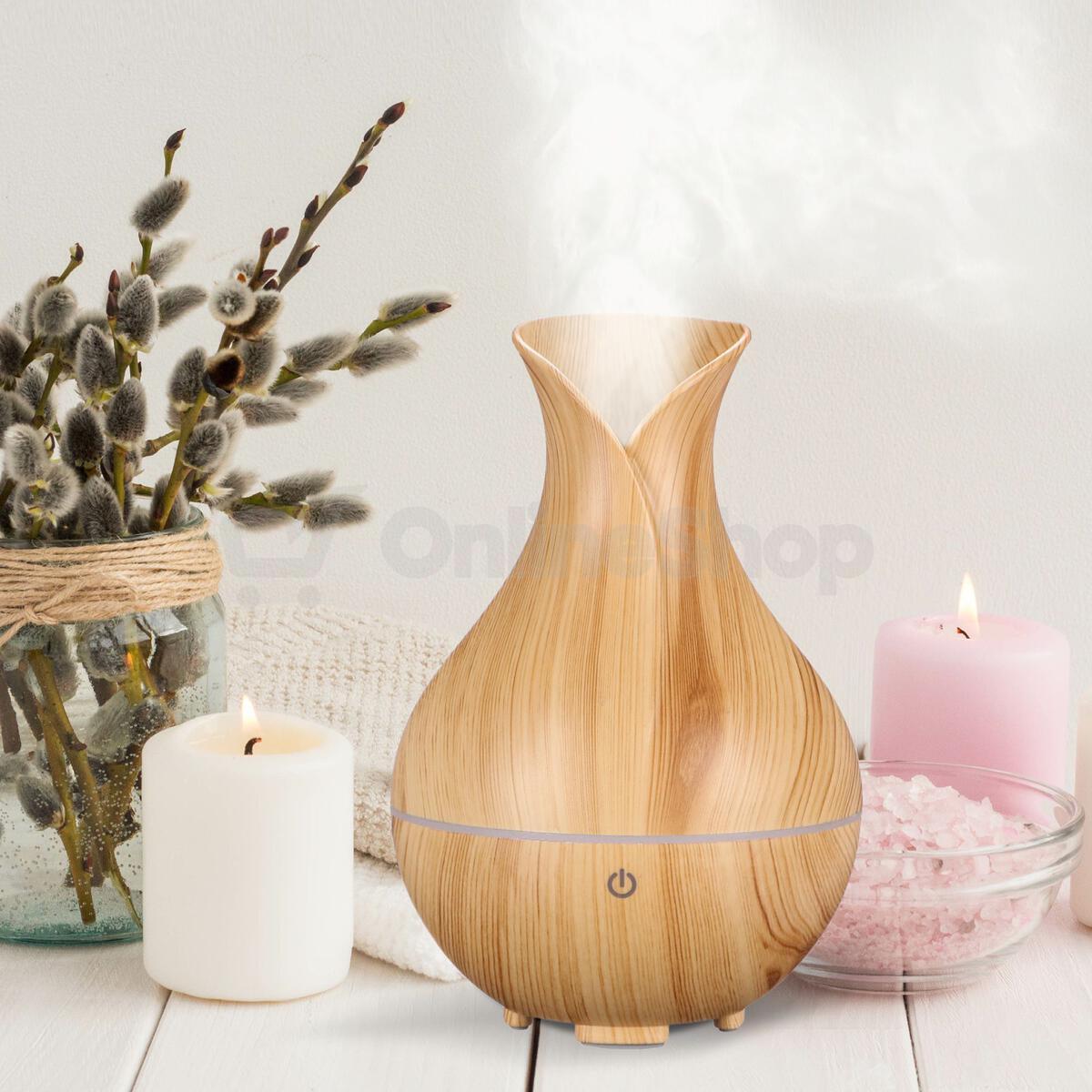 Aroma difuzer Sixtol Bloom, světlé dřevo