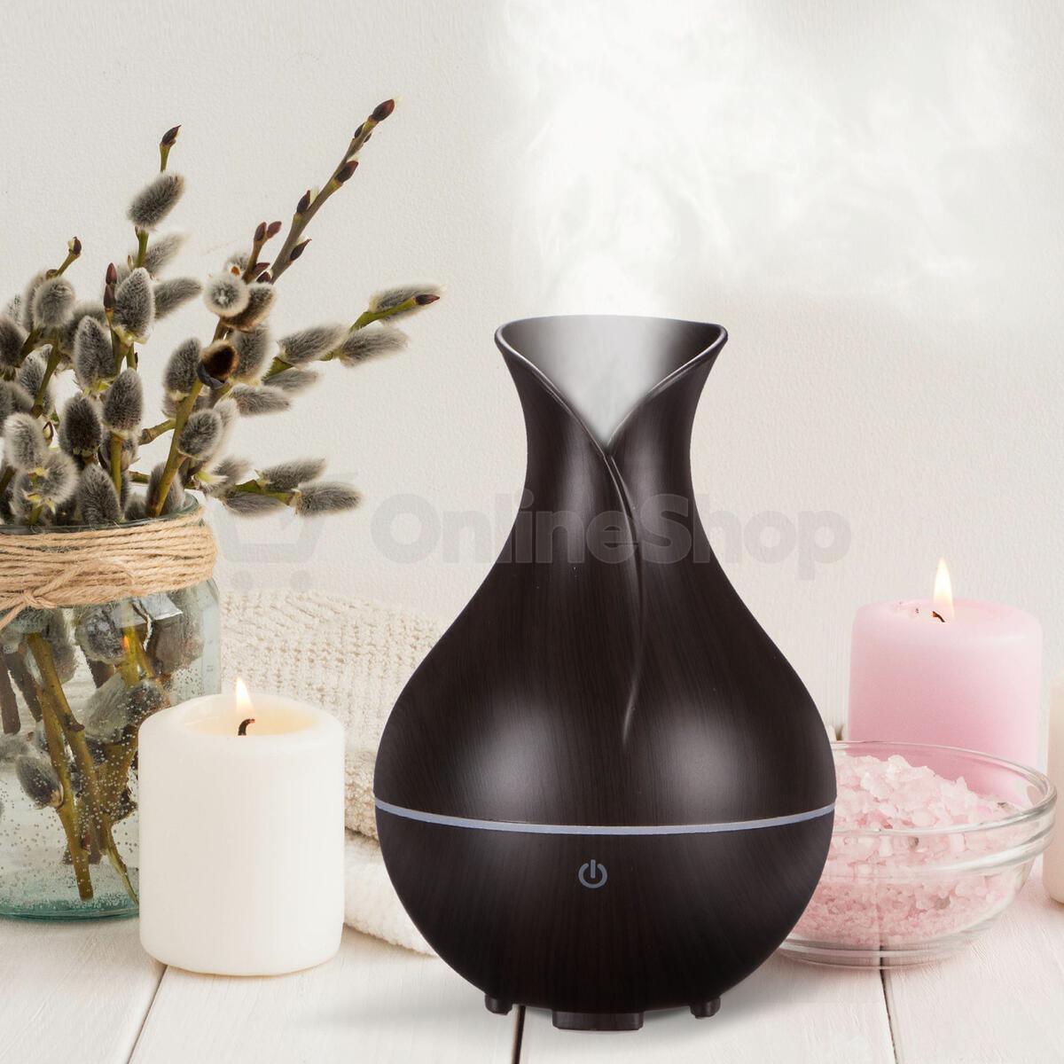 Aroma difuzer Sixtol Bloom, tmavé dřevo, 200ml