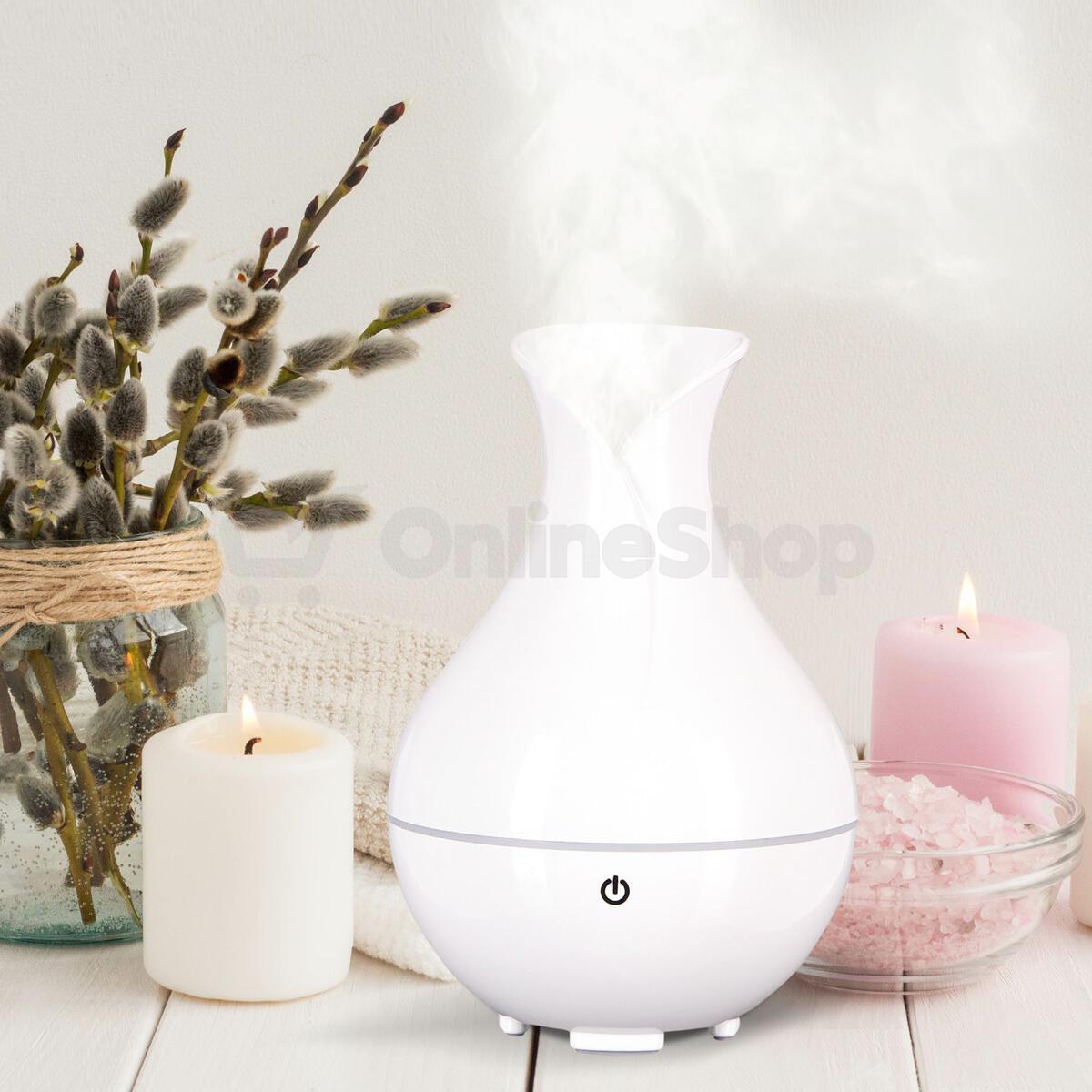 Aroma difuzer Sixtol Bloom, bílý lesk, 200ml
