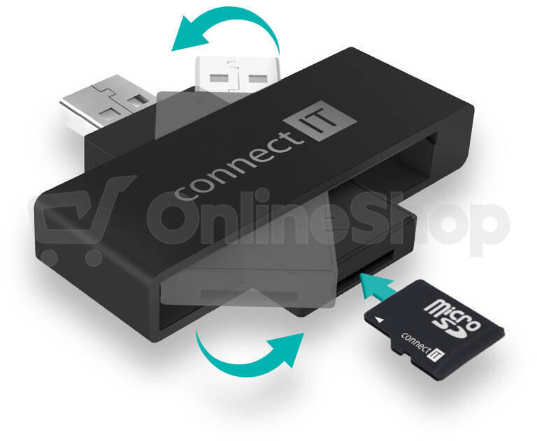 CONNECT IT USB čtečka eObčanek a čipových karet, ČERNÁ (CFF-3000-BK)