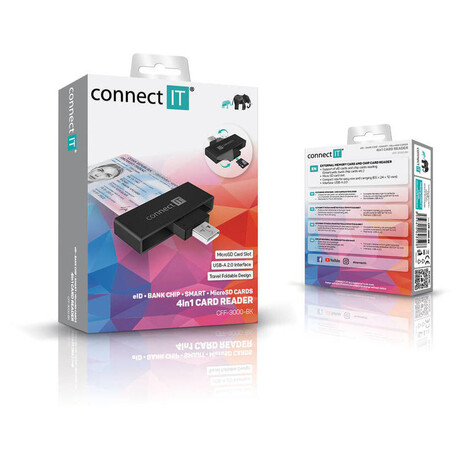 CONNECT IT USB teka eObanek a ipovch karet, ERN (CFF-3000-BK)