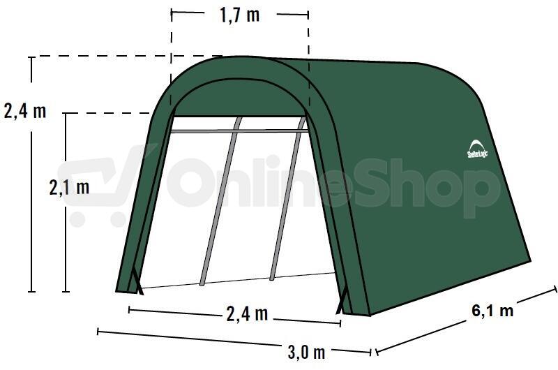 Plachtová garáž LanitPlast 3,0x6,1 m - 62584EU