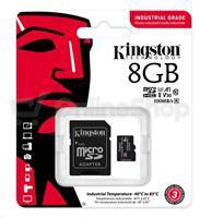 KINGSTON 8GB microSDHC Industrial C10 A1 pSLC Card + SD Adapter (SDCIT2/8GB)