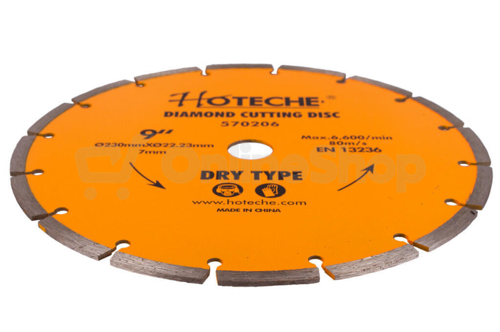 Diamantový řezný kotouč Hoteche HT570206 (230 mm), segmentový