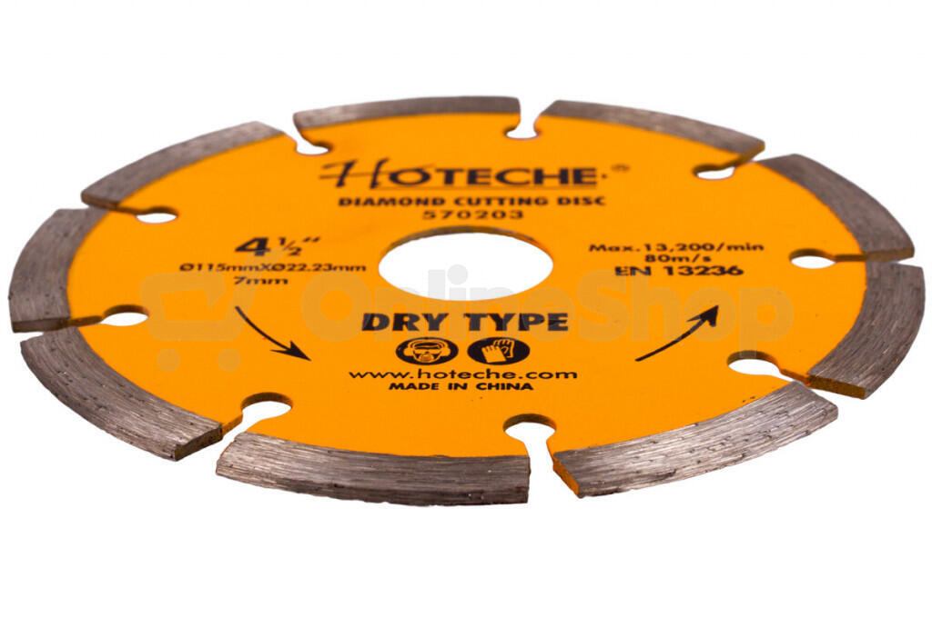 Diamantový řezný kotouč Hoteche HT570203 (115 mm), segmentový