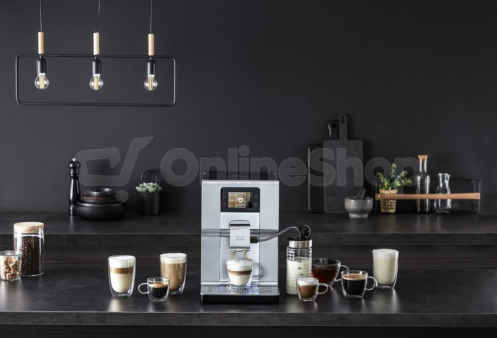 Kávovar Krups Intuition Preference+ EA875E10 chrome & milk pot