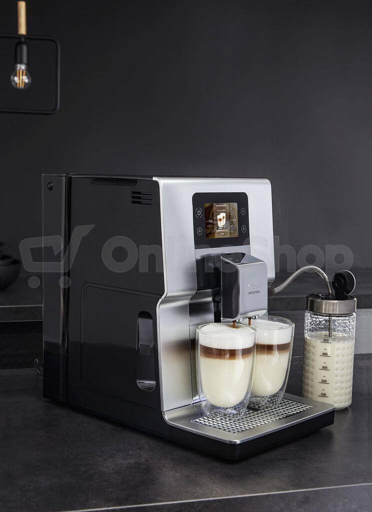 Kávovar Krups Intuition Preference+ EA875E10 chrome & milk pot