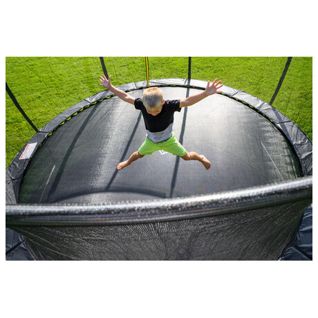 Trampolna G21 SpaceJump 430 cm, ern, s ochrannou st + schdky zdarma