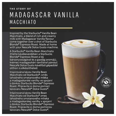 Kvov kapsle STARBUCKS by Nescaf Dolce Gusto Latte Macchiato Vanilla, 12ks