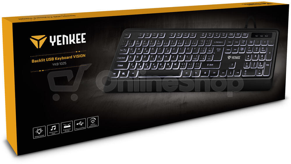 Klávesnice Yenkee YKB 1025CS VISION podsvícená