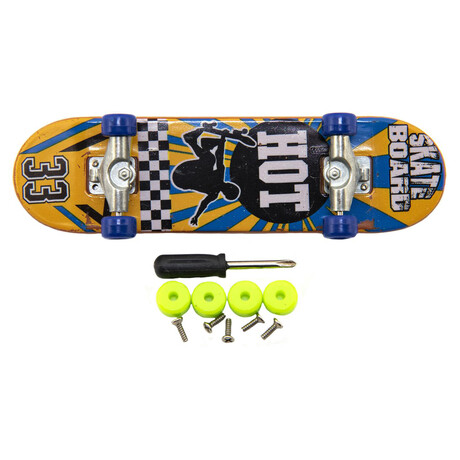 Teddies Skateboard prstov roubovac plast 9cm s doplky mix barev na kart 12,5x17x3cm (foto 1)