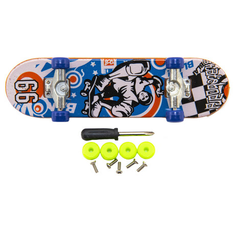 Teddies Skateboard prstov roubovac plast 9cm s doplky mix barev na kart 12,5x17x3cm (foto 4)