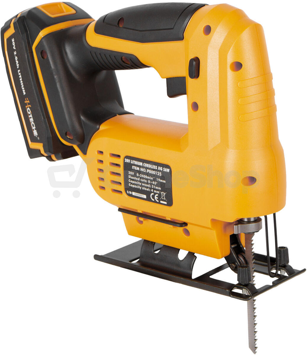 AKU přímočará pila Hoteche HTP800125B 20 V + 2 Ah baterie