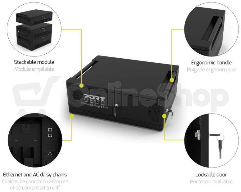 PORT CONNECT CHARGING CABINET 6 Notebooks USB-C, černý (901975)
