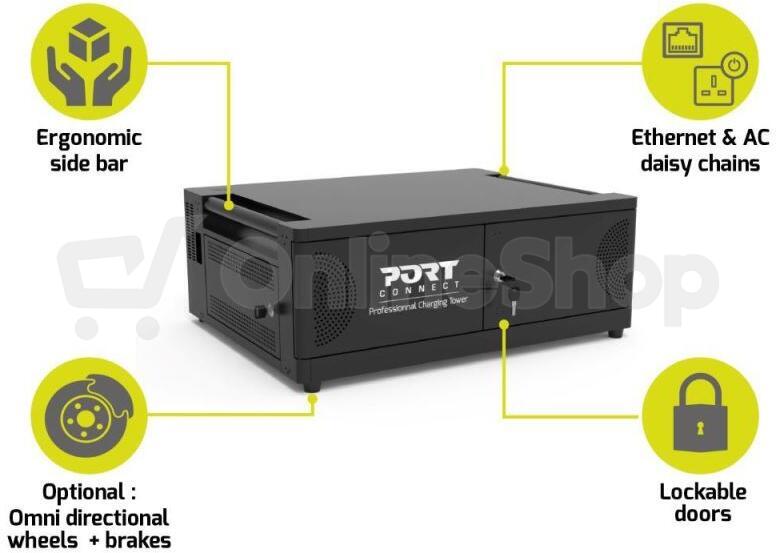 PORT CONNECT CHARGING CABINET 6 Notebooks USB-C, černý (901975)
