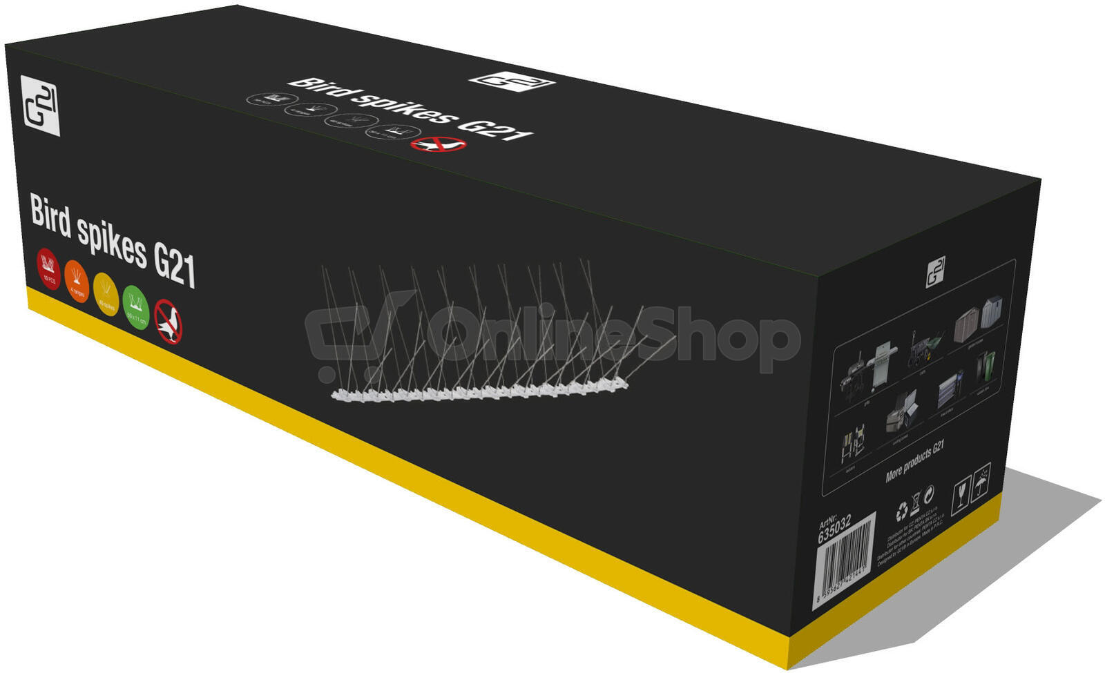Ochranné hroty G21 proti ptákům 50 x 11 cm, box 10 ks