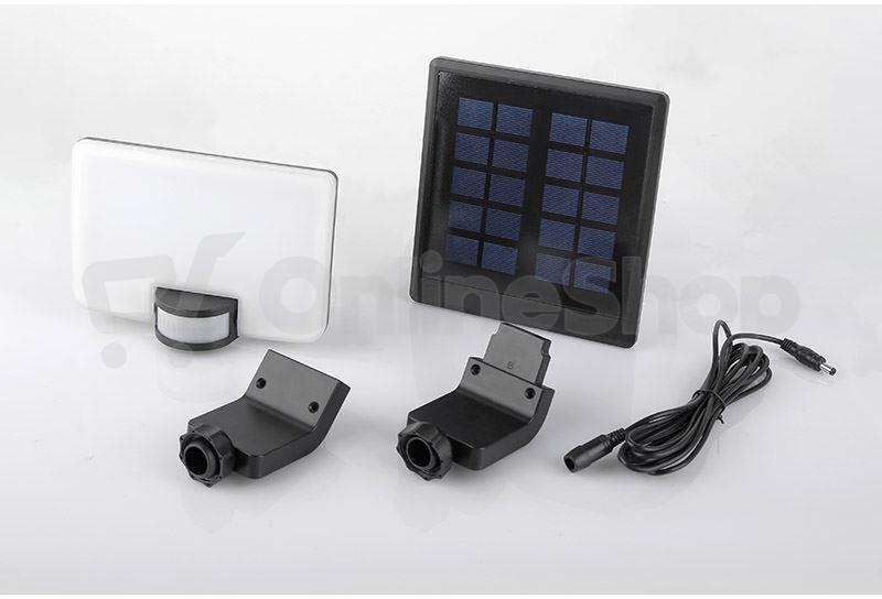 Solight LED solární osvětlení se senzorem, 11W, 1200lm, 3 CCT, Li-Ion, černá