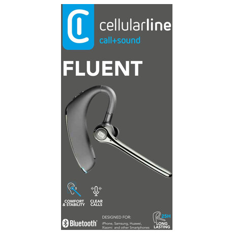 Bluetooth headset Cellularline Fluent s ergonomickm designem, ern