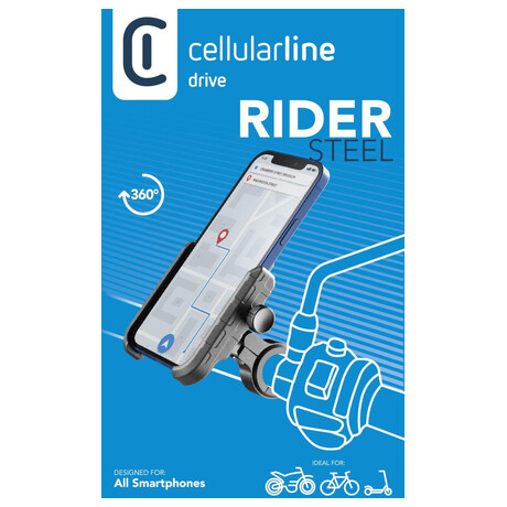 CellularLine Rider Steel na dtka pro motorku i kolo, ern (foto 4)