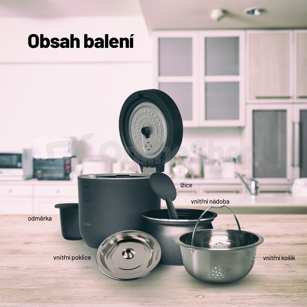Rýžovar Lauben Low Sugar Rice Cooker 1500WT