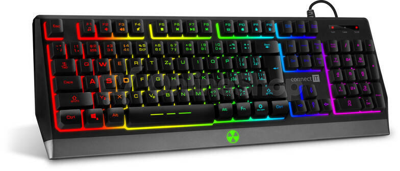 CONNECT IT BATTLE RGB herní klávesnice (CZ+SK verze), ČERNÁ (CKB-5600-CS)