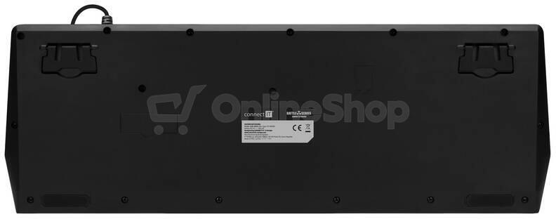 CONNECT IT BATTLE RGB herní klávesnice (CZ+SK verze), ČERNÁ (CKB-5600-CS)