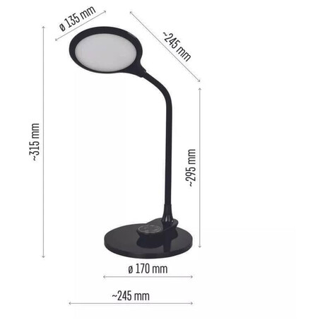Emos LED stolní lampa RUBY, černá (foto 9)