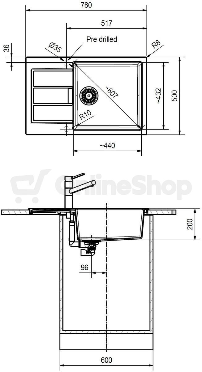 Kuchyňský dřez Franke S2D 611-78 XL černá Tectonite