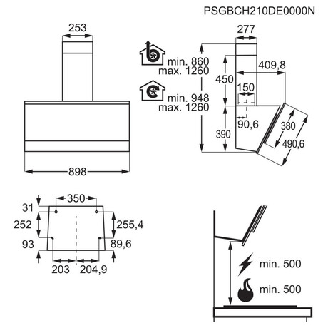 Odsava par AEG DVE5971HB