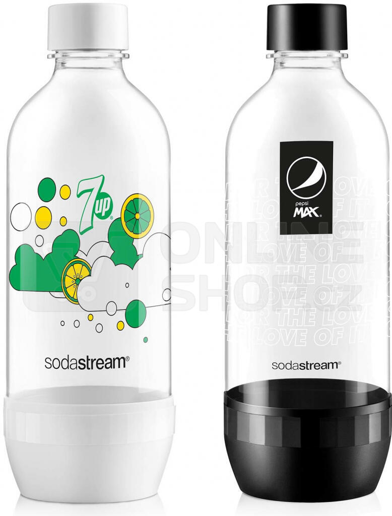 SET Výrobník sody SodaStream Jet temný kámen + Lahev JET 7UP & Pepsi Max 2x 1l + Sirup Mirinda 440 ml