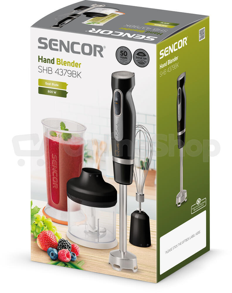 Tyčový mixér Sencor SHB 4379BK