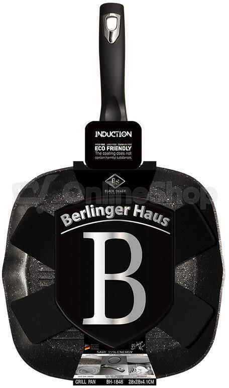 Grilovací pánev BERLINGERHAUS Black Silver Collection BH-1846, 28 cm