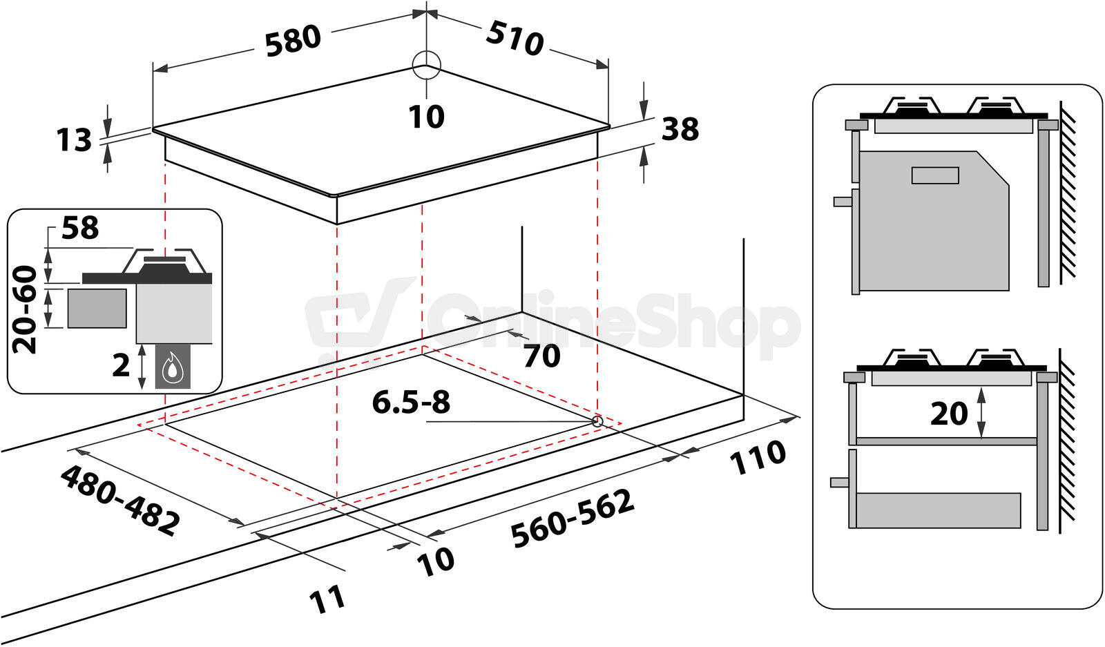 Plynová deska Whirlpool TKRL 660 IX