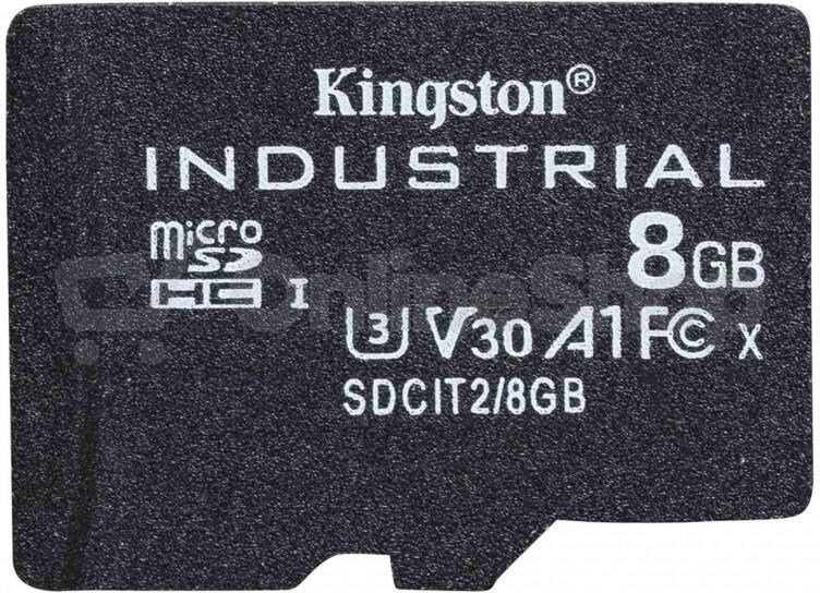 Kingston MicroSDHC karta 8GB Industrial C10 A1 pSLC Card Single Pack (SDCIT2/8GBSP)