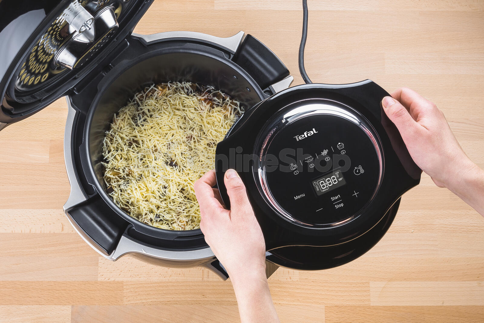 Multifunkční hrnec Tefal EXTRA CRISP LID EY150830 černý | Skutečná fotografie prodávaného kusu | Skutečná fotografie prodávaného kusu | Skutečná fotografie prodávaného kusu | Skutečná fotografie prodávaného kusu | Skutečná fotografie prodávaného kusu