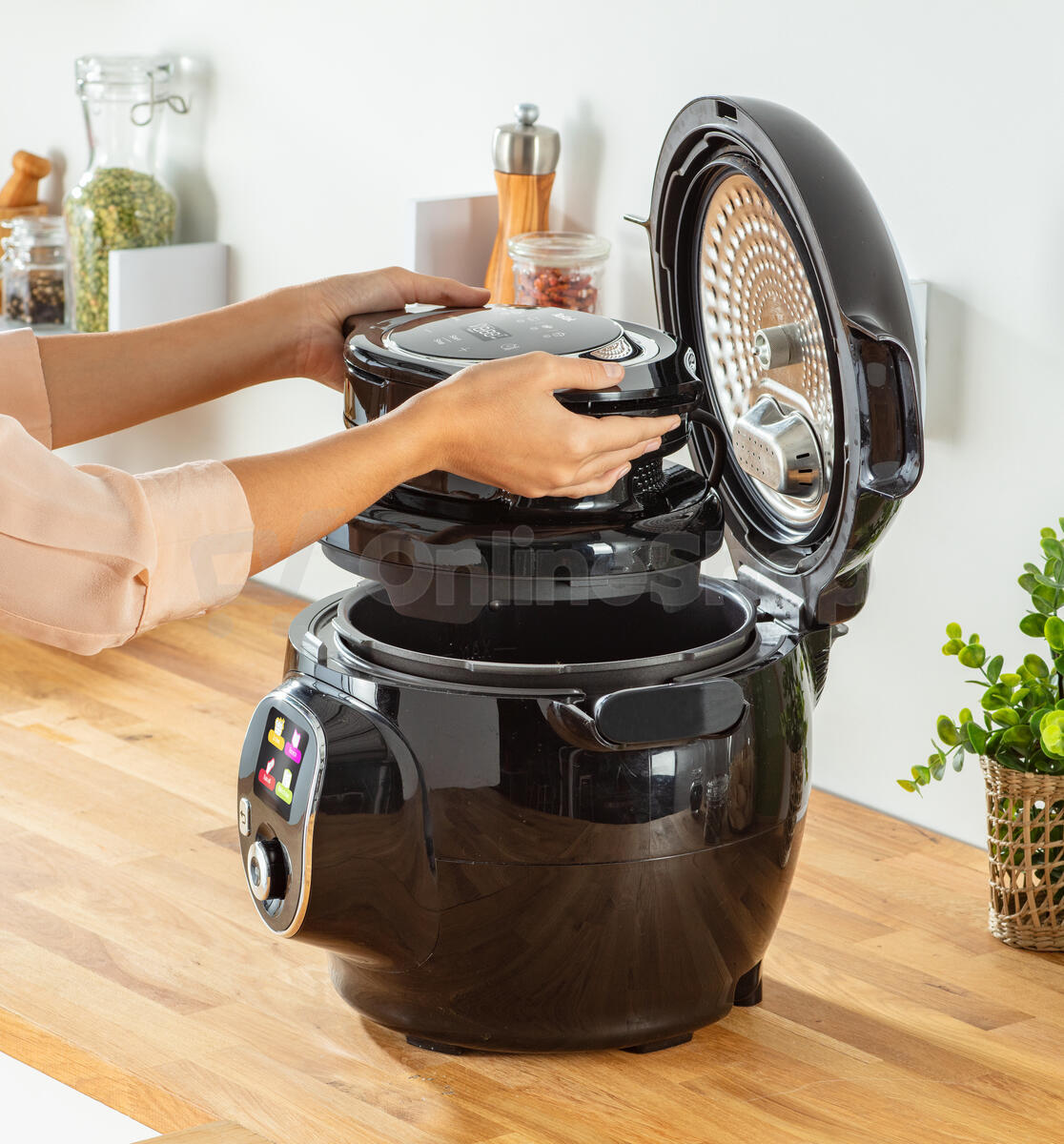 Multifunkční hrnec Tefal EXTRA CRISP LID EY150830 černý | Skutečná fotografie prodávaného kusu | Skutečná fotografie prodávaného kusu | Skutečná fotografie prodávaného kusu | Skutečná fotografie prodávaného kusu | Skutečná fotografie prodávaného kusu
