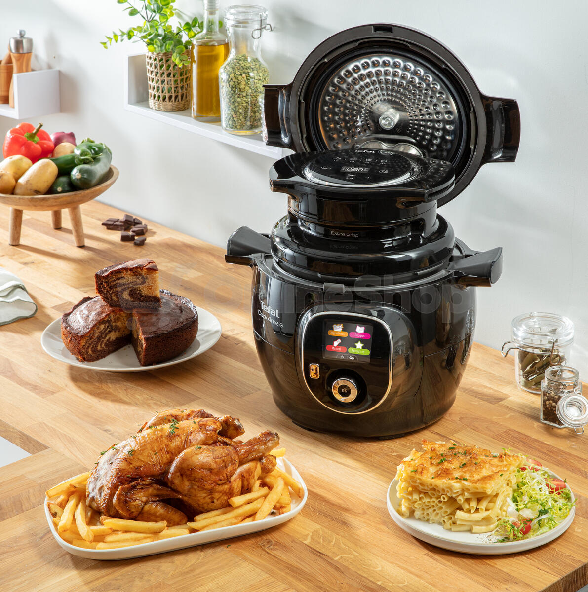 Multifunkční hrnec Tefal EXTRA CRISP LID EY150830 černý | Skutečná fotografie prodávaného kusu | Skutečná fotografie prodávaného kusu | Skutečná fotografie prodávaného kusu | Skutečná fotografie prodávaného kusu | Skutečná fotografie prodávaného kusu