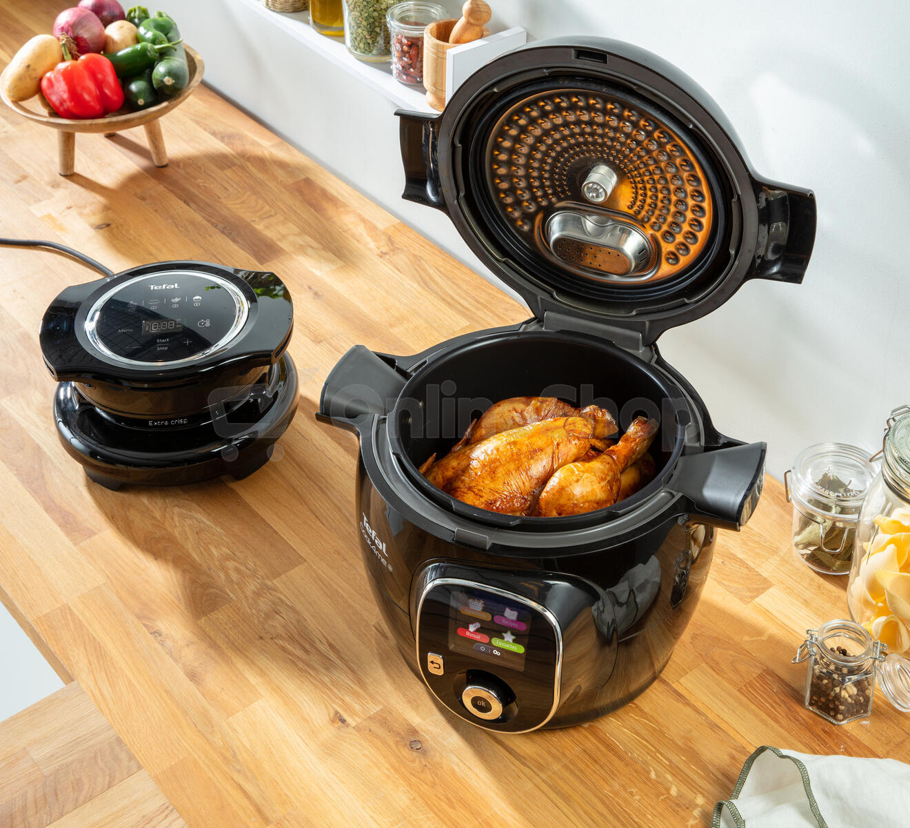 Multifunkční hrnec Tefal EXTRA CRISP LID EY150830 černý | Skutečná fotografie prodávaného kusu | Skutečná fotografie prodávaného kusu | Skutečná fotografie prodávaného kusu | Skutečná fotografie prodávaného kusu | Skutečná fotografie prodávaného kusu